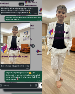 MODAVALS 4 PARÇA ÇİZGİLİ ...