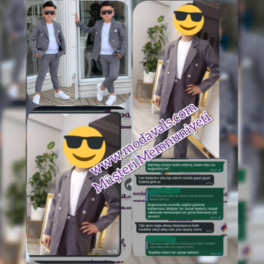 MODAVALS 4 PARÇA ÇİZGİLİ ...